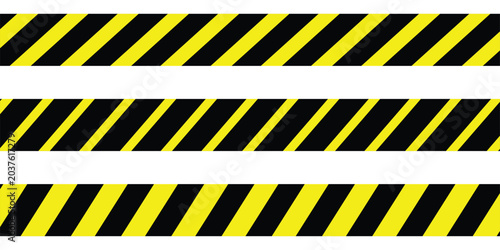 Fotografie Abstract line warning stripe art vector design to mark physical hazards, low-hanging obstacles, and designated clear zones