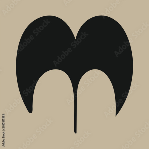 Tablou pe pânză Modern Metallic Gradient Interlocking Loop Icon on Dark Background