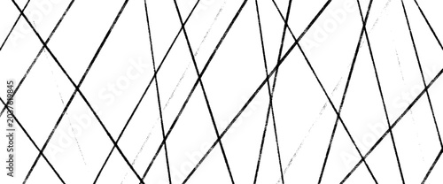 Bild auf Leinwand Abstract charcoal random straight lines wall with messy and irregular stripe texture for a contemporary interior backdrop