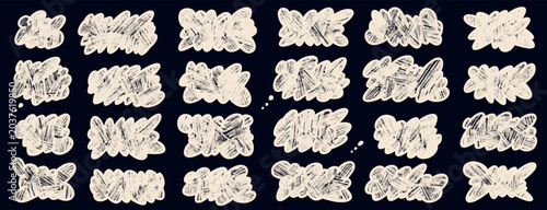 Canvastavla Chalk blobs and labels set