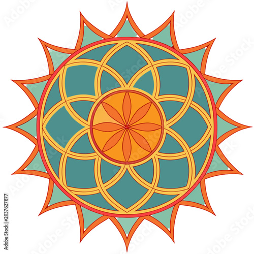 sacred geometry with glowing mystical energy, generate ai