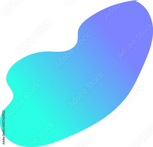 Obraz na płótnie colorful gradient blob organic freeform shape design elements