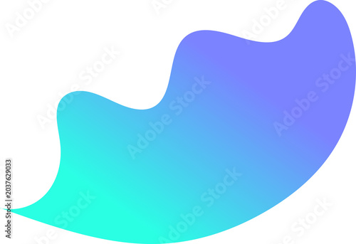 Bilde på lerret colorful gradient blob organic freeform shape design elements