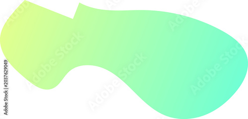 Photography colorful gradient blob organic freeform shape design elements
