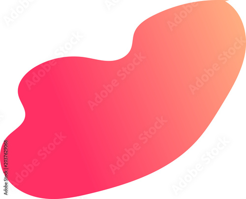 Canvastavla colorful gradient blob organic freeform shape design elements