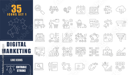 35 Icon set 1 Digital Marketing 