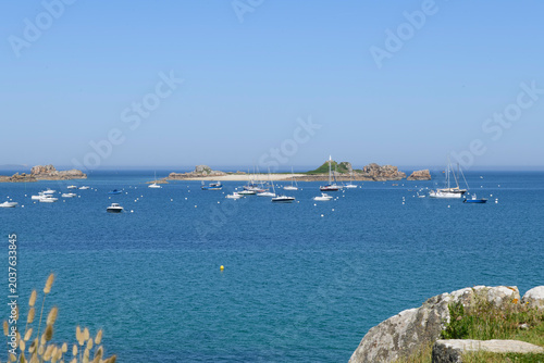 Magnifique paysage de mer à Port-Blanc Penvénan en Bretagne