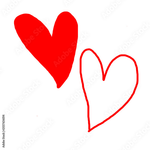 Doodle heart vector icon. Hand drawn heart love sketch illustration. Decorative Valentines Day doodle elements.