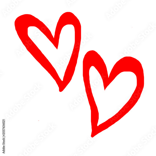 Doodle heart vector icon. Hand drawn heart love sketch illustration. Decorative Valentines Day doodle elements.