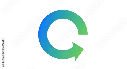 Circular arrow icon in blue and green gradient