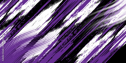 Tableau sur toile car sticker pattern black purple brush wrap abstract banner sporty lines purple