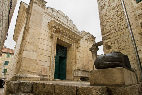 Temple of Jupiter in Split, Croatia. An ancient Roman temple from the 3rd century. 
