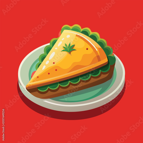 A slice of cheese quesadilla on a plate
