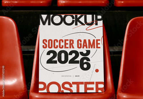 Soccer Sports Arena Tribune Poster Mockup