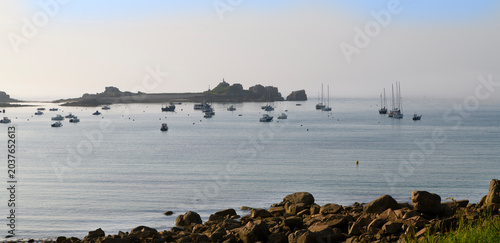 Magnifique paysage de mer à Port-Blanc Penvénan en Bretagne