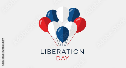 Canvastavla Liberation Day Celebration Concept with Patriotic Balloons