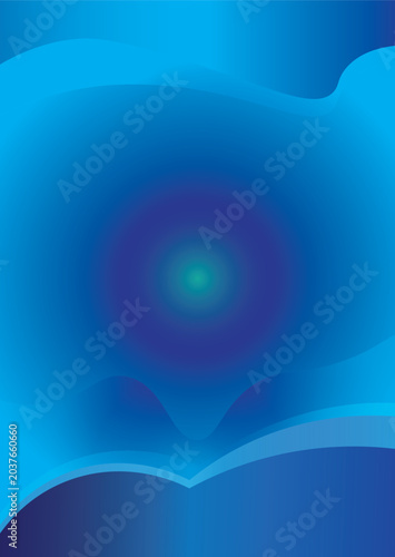 Blue Vector Abstract Glow Wave Background