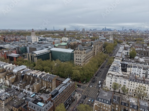 Natural History Museum  Kensington London UK drone aerial view