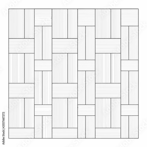 Seamless basket weave wood flooring pattern design.