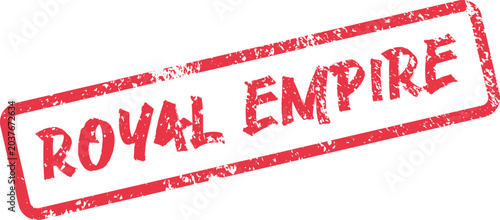 Φωτογραφία Grungy red ROYAL EMPIRE stamp impression symbolizing vast imperial rule and hist