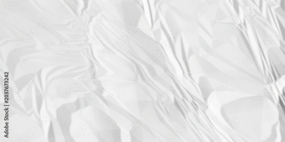 Fototapeta premium Crumpled paper Blank white crumpled and creased paper poster.