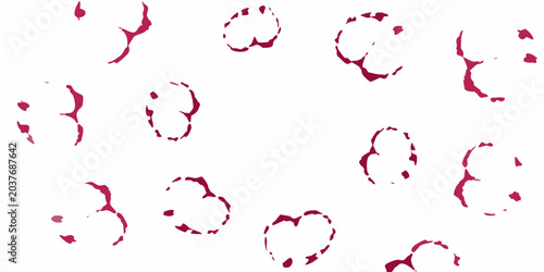 Foto Wine Ring Stains Circular Marks On White Background