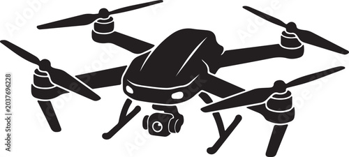 Drone Silhouette – Vector Illustration