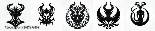 Foto Vector silhouette of devil