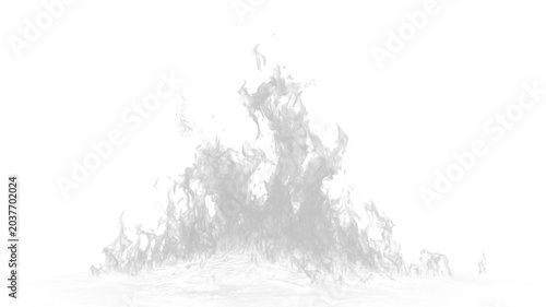 Fotografija Hot blazing flames fire effect on black background with glowing inferno light en
