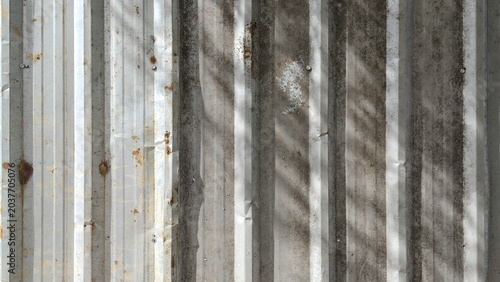 Fotografija old Galvanized sheet with scratch and dented and dirty rusted screws
