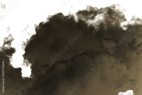 Schilderij op canvas Explosion smoke cloud on transparent png background.