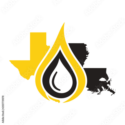 Fotografía Texas oil logo with drop symbol