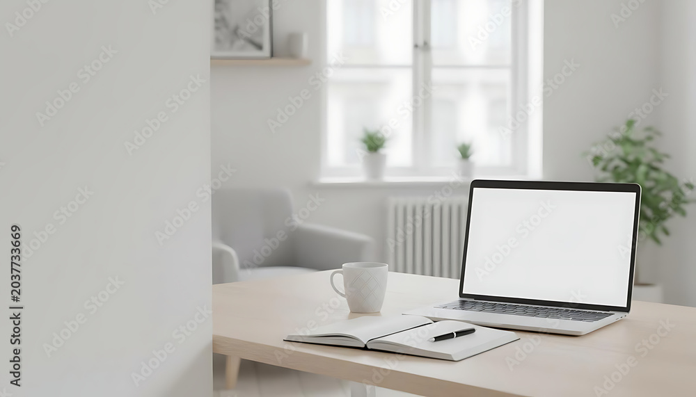 Fototapeta premium Modern Home Office Desk
