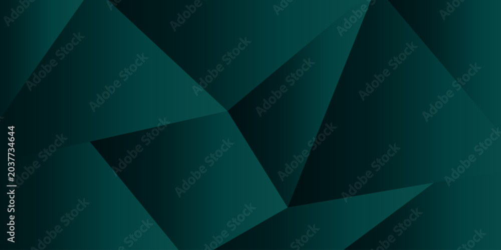 Fototapeta premium Dark Green Polygon Abstract Background Modern Geometric Design