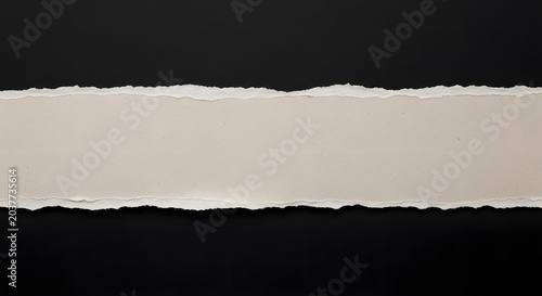 Torn paper edges on black background with space for text or design elements