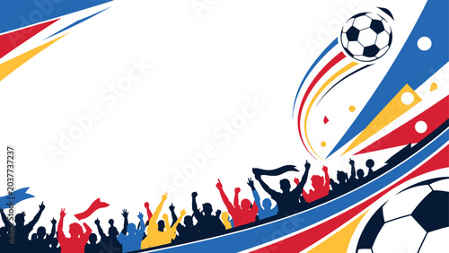 Creative Dynamic Soccer Stadium Crowd Background Vector Illustration Designed for Fast Search Visibility, Commercial Licensing and Modern Editorial Usage