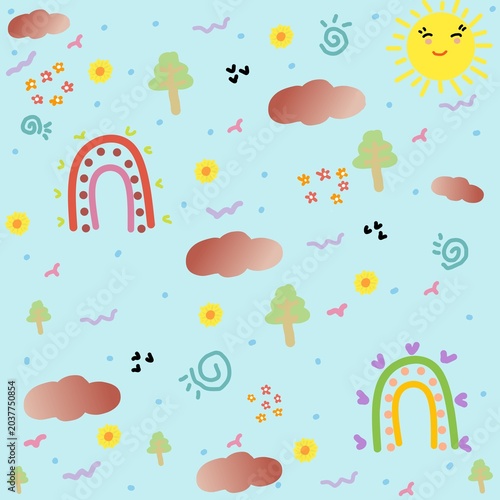 Nature background IIllustration Blue