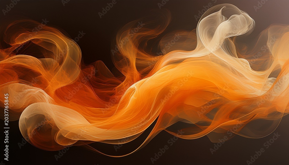 Naklejka premium transparent orange smoke cloud isolated generative ai