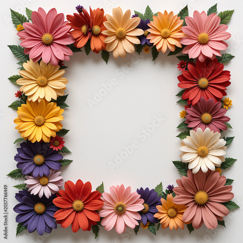 frame with flowers