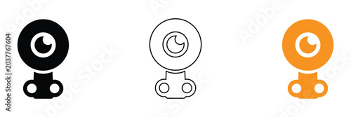Φωτογραφία Modern Webcam Technology Logo Vector Icon for Video Streaming Camera Lens Symbol