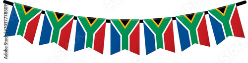 Fotografía South africa flag bunting perfect for party decorations