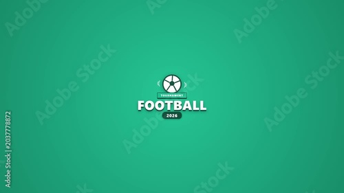 Digital Football Graphic Logo Presentation Featuring Soccer Ball