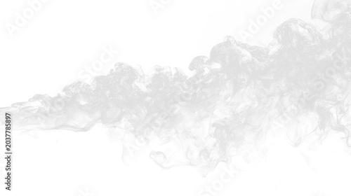 Fotografie Realistic smoke png with drifting fog mist, dark atmospheric cloudiness, transparent background effect, chemical vapor texture and abstract air motion illustration design