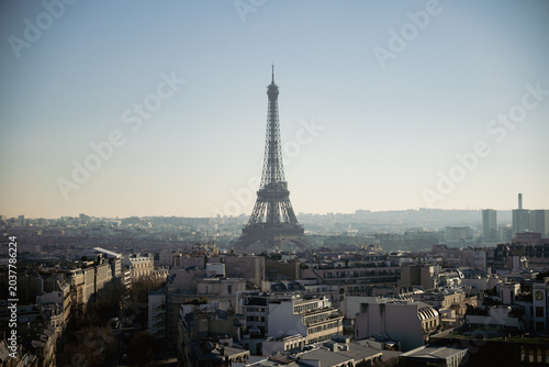 Cuadro en lienzo eiffel tower in paris from afar