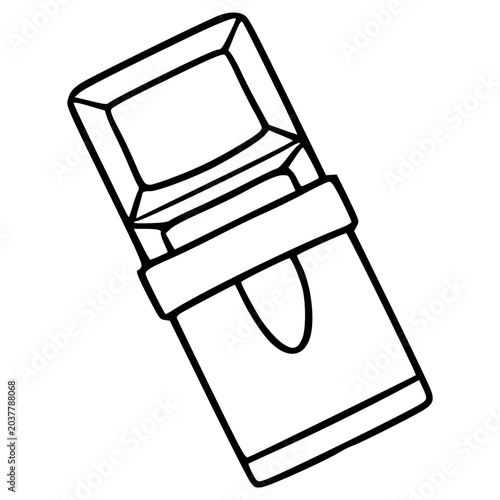 фотографія chocolate bar illustration hand drawn outline vector