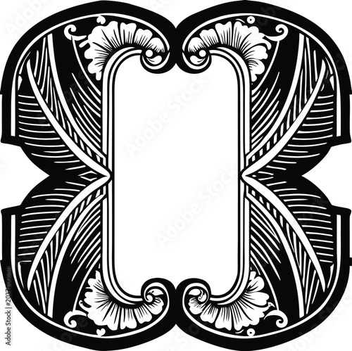 Elegant ornate letter k with decorative flourishes