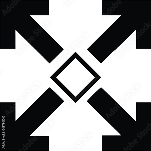 Modern geometric arrows forming a star shape