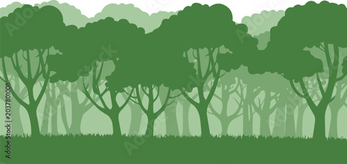 Cuadro en lienzo Forest scene for environmental campaign