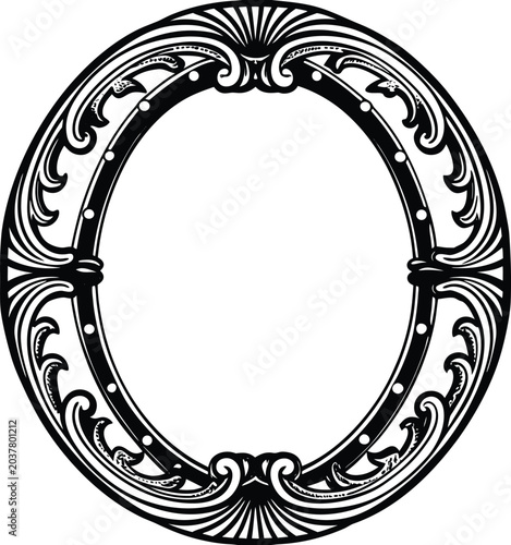 Elegant ornate circle border design