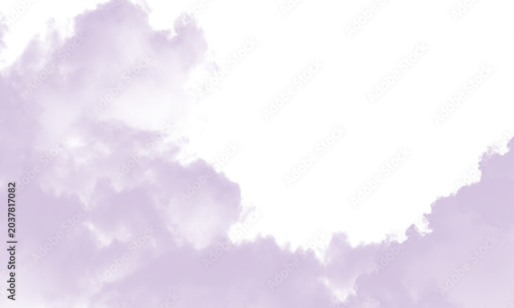 Fototapeta premium Soft Lilac Clouds Against a Bright Sky, Ethereal and Dreamy Atmosphere